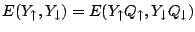 $E(Y_{\uparrow},Y_{\downarrow}) = E(Y_{\uparrow}Q_{\uparrow},Y_{\downarrow}Q_{\downarrow})$