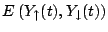 $E\left(Y_{\uparrow}(t), Y_{\downarrow}(t) \right)$