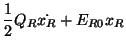 $\displaystyle \frac{1}{2} Q_R \dot{x_R} + E_{R0}x_R$